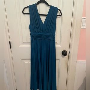 Teal/Blue pleated dress